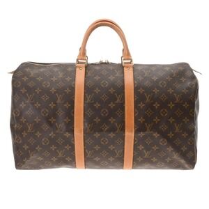 Louis Vuitton Monogram Keepall Brown Canvas Boston Bag